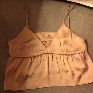Rose coloured, silk crop.